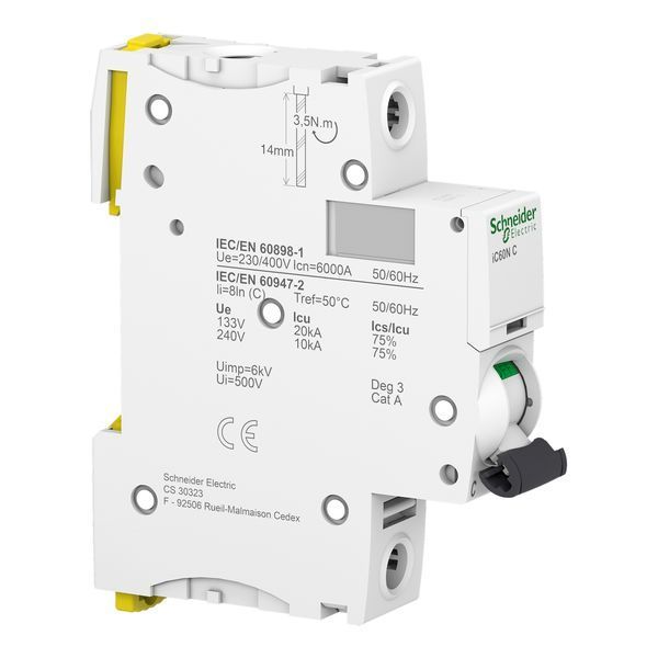 Автоматичний вимикач Acti9 iC60N 1 полюс 40А C 6kA Schneider Electric A9F79140 A9F79140 фото