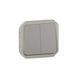 Переключатель 2-клавишный механизм серый IP55 Plexo Legrand 069525L 069525L фото 1
