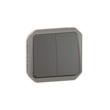 Перемикач 2-клавішний механізм антрацит IP55 Plexo Legrand 069805L 069805L фото
