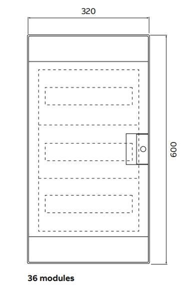 Щит Mistral IP65 зовнішній 36 модулів прозорі двері ABB 1SLM006501A1206 1SLM006501A1206 фото