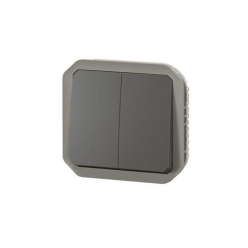 Перемикач 2-клавішний механізм антрацит IP55 Plexo Legrand 069805L 069805L фото