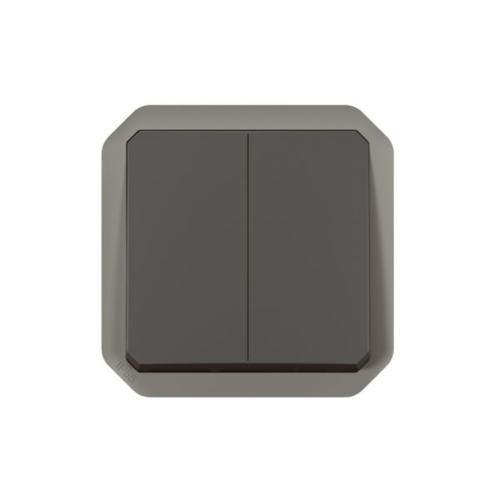 Перемикач 2-клавішний механізм антрацит IP55 Plexo Legrand 069805L 069805L фото