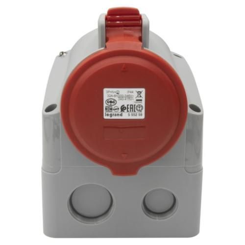 Розетка накладная 32A 3К+Н+З 415В IP44 P17 Tempra Pro 555259 555259 фото