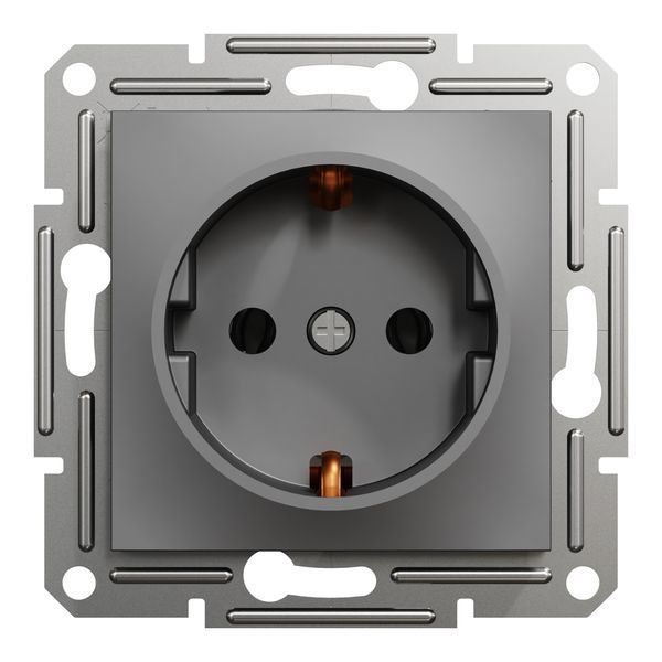 Розетка з з/к антрацит Asfora Schneider Electric EPH2900171 EPH2900171 фото