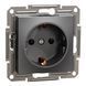 Розетка з з/к антрацит Asfora Schneider Electric EPH2900171 EPH2900171 фото 1