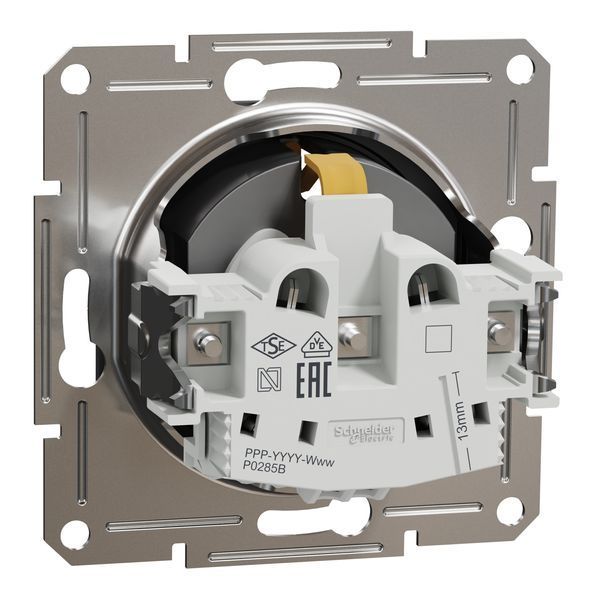 Розетка з з/к і шторками антрацит Asfora Schneider Electric EPH2900271 EPH2900271 фото