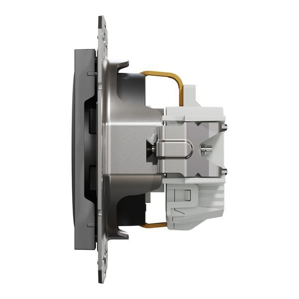 Розетка з з/к і шторками антрацит Asfora Schneider Electric EPH2900271 EPH2900271 фото